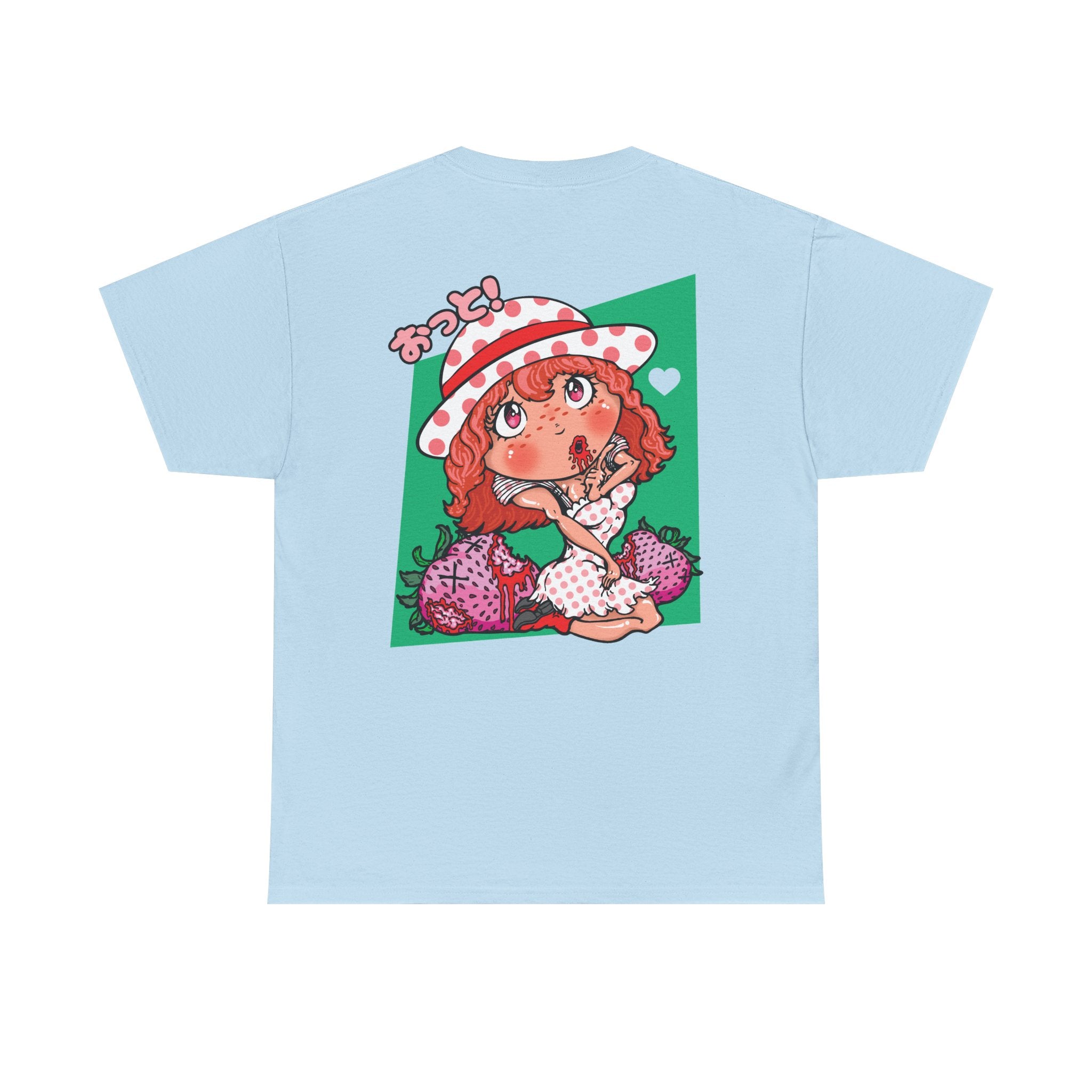 Strawberry Girl Anime Tee — Cute Kawaii Graphic T-Shirt
