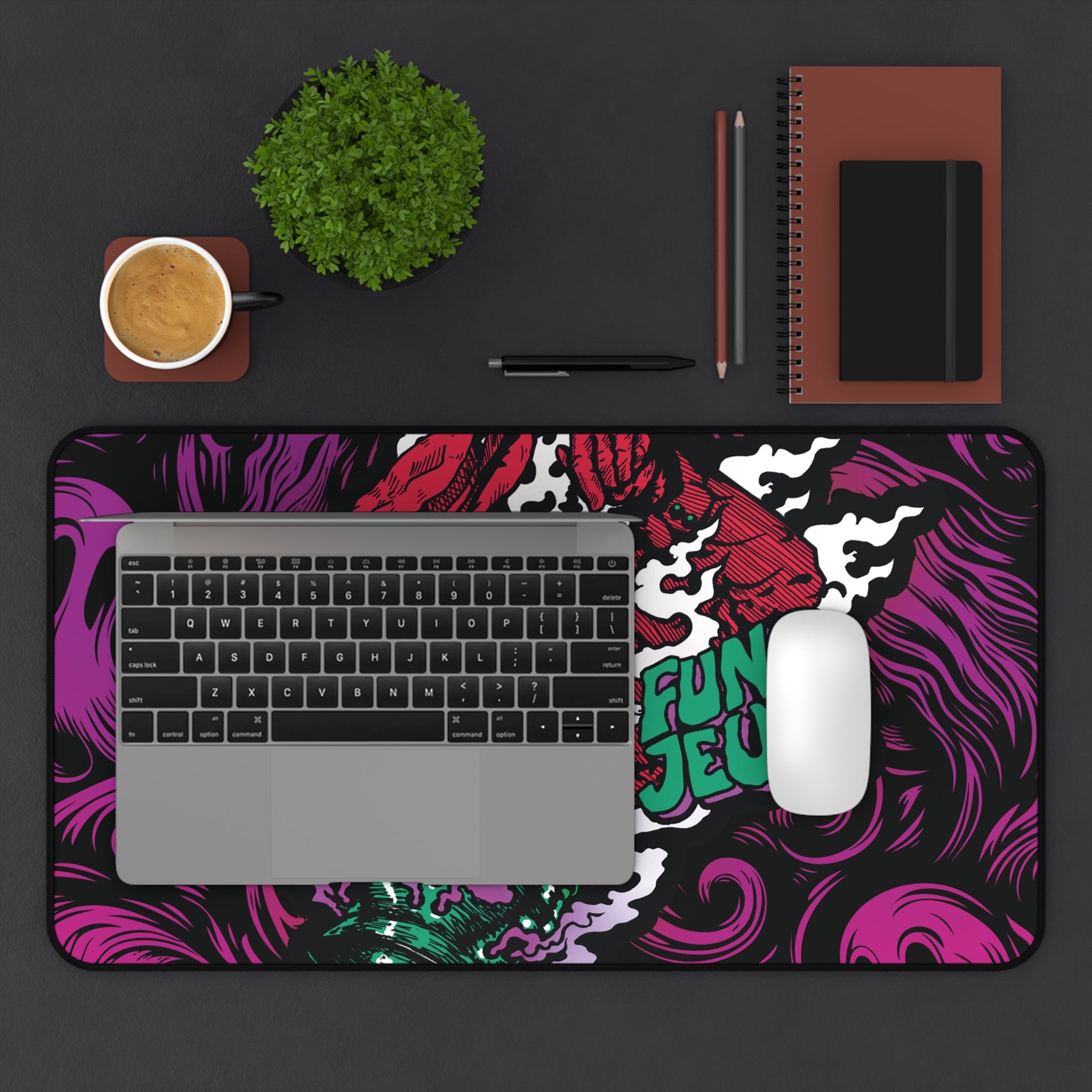 Gaming Mat — 'The Plague Keeper' Psychedelic Retro Horror gaming mat