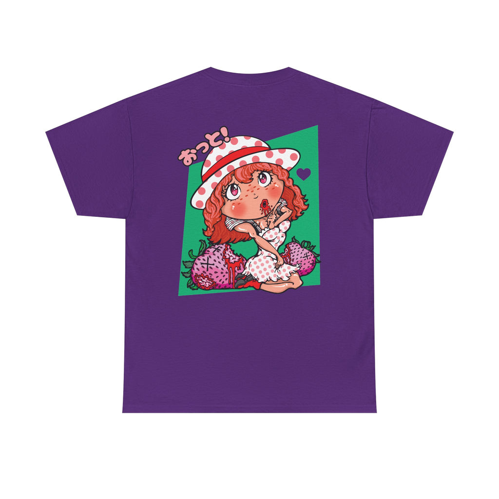 Strawberry Girl Anime Tee — Cute Kawaii Graphic T-Shirt