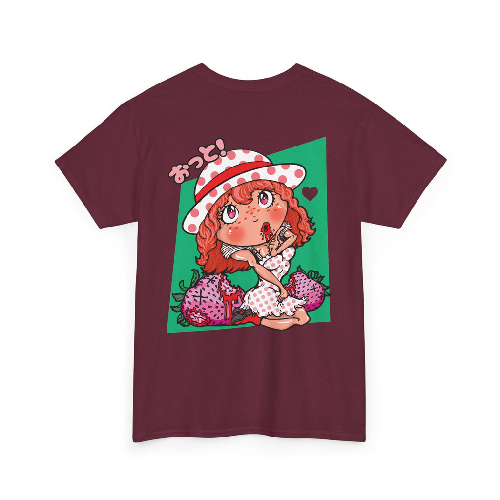 Strawberry Girl Anime Tee — Cute Kawaii Graphic T-Shirt