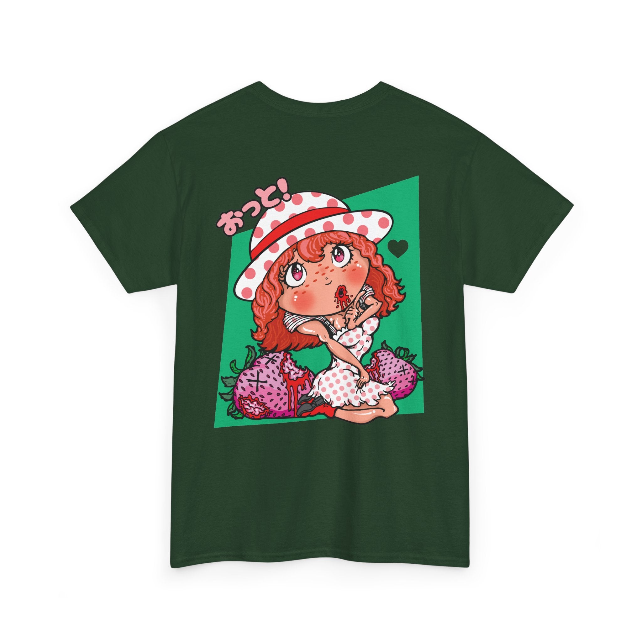 Strawberry Girl Anime Tee — Cute Kawaii Graphic T-Shirt