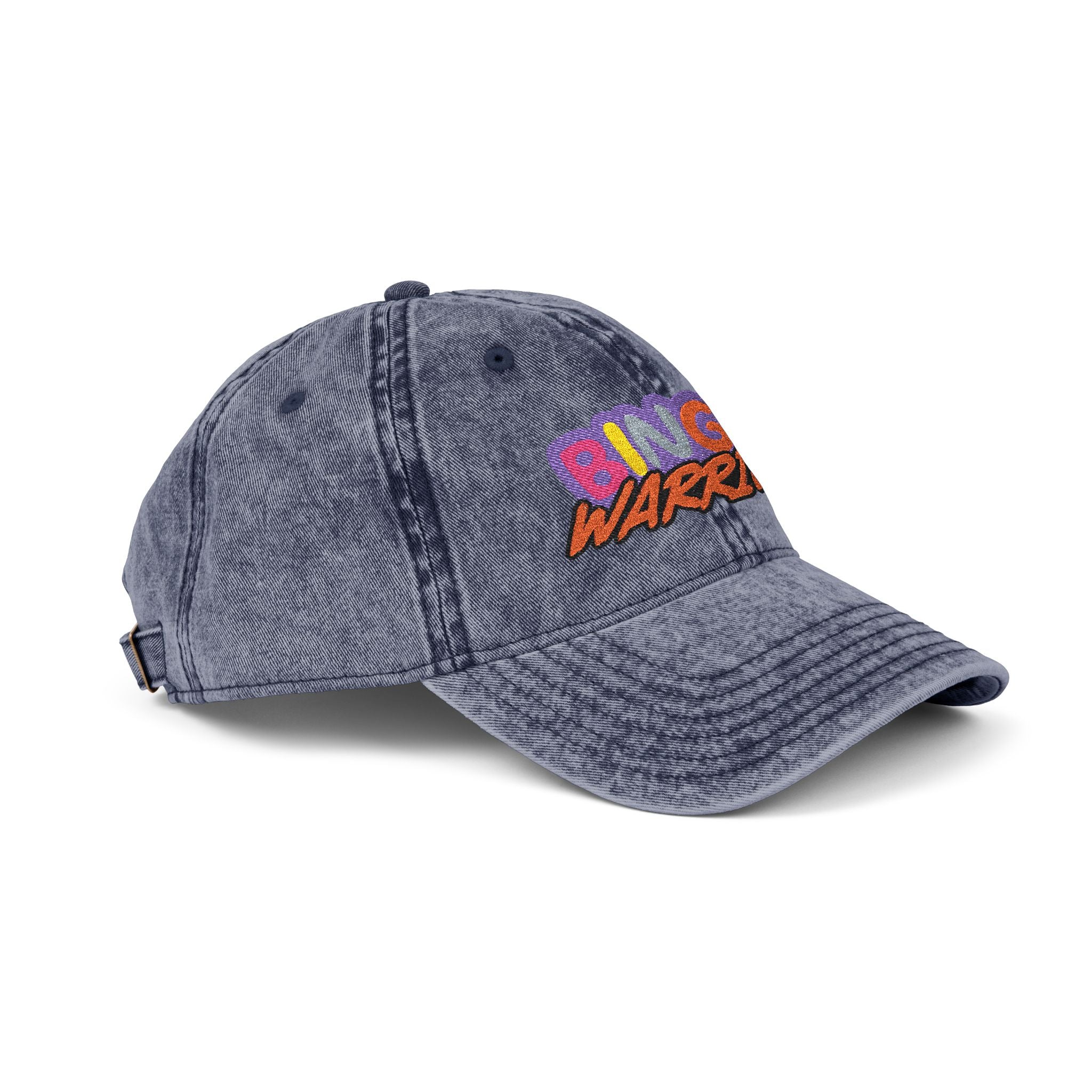 BINGO WARRIOR- Embroidered stonewashed vintage baseball cap