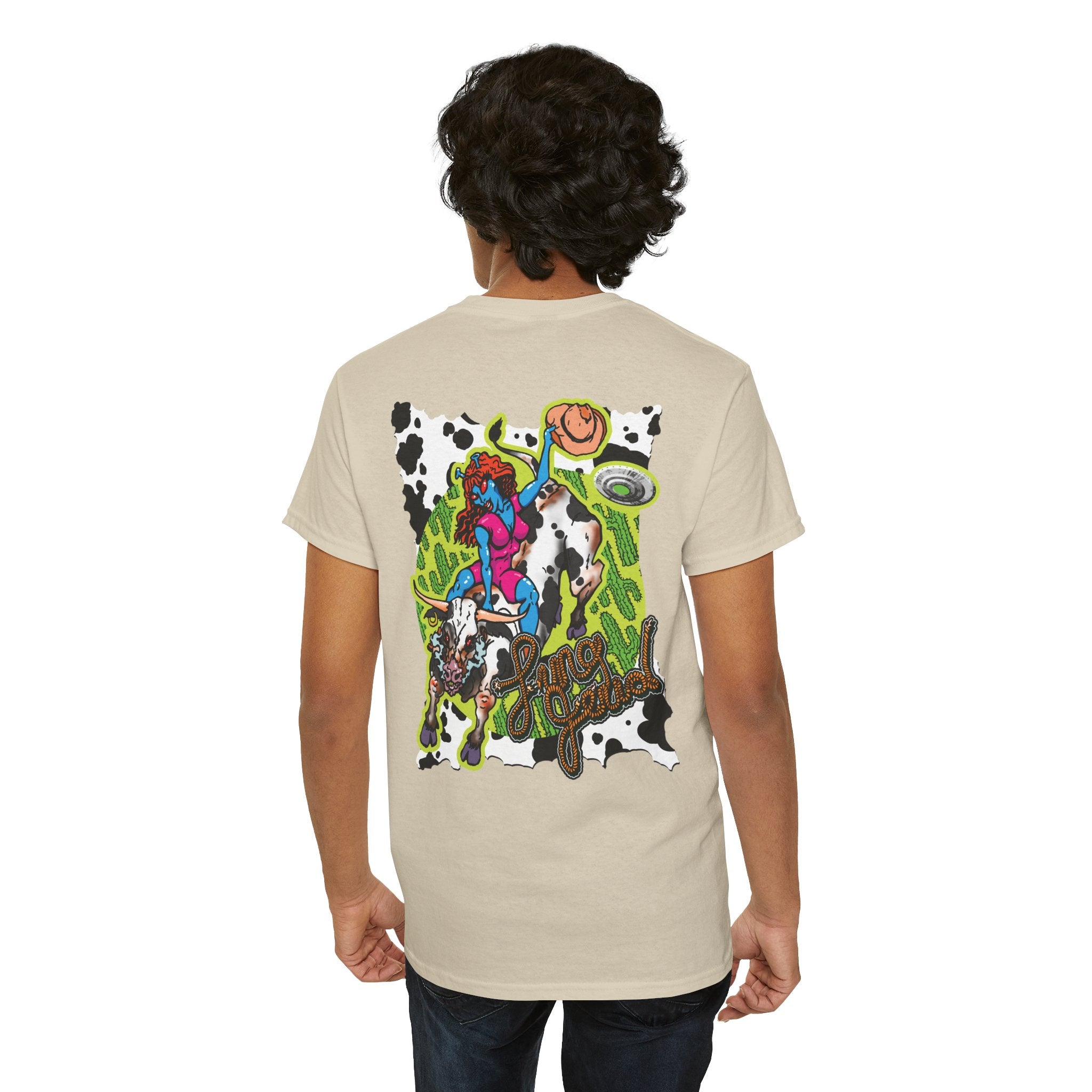 'Cryptid Cowgirl' — Retro Alien Rodeo Graphic Tee
