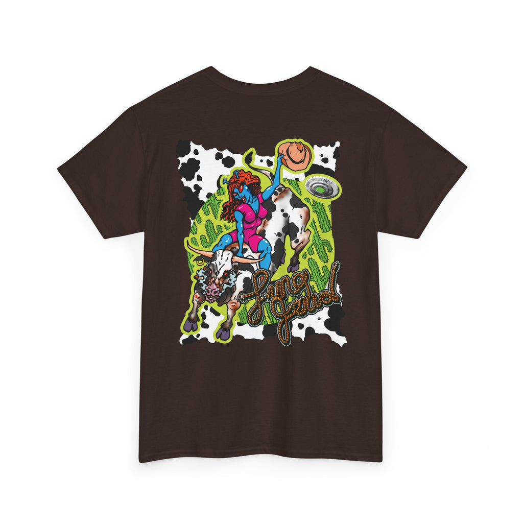 'Cryptid Cowgirl' — Retro Alien Rodeo Graphic Tee