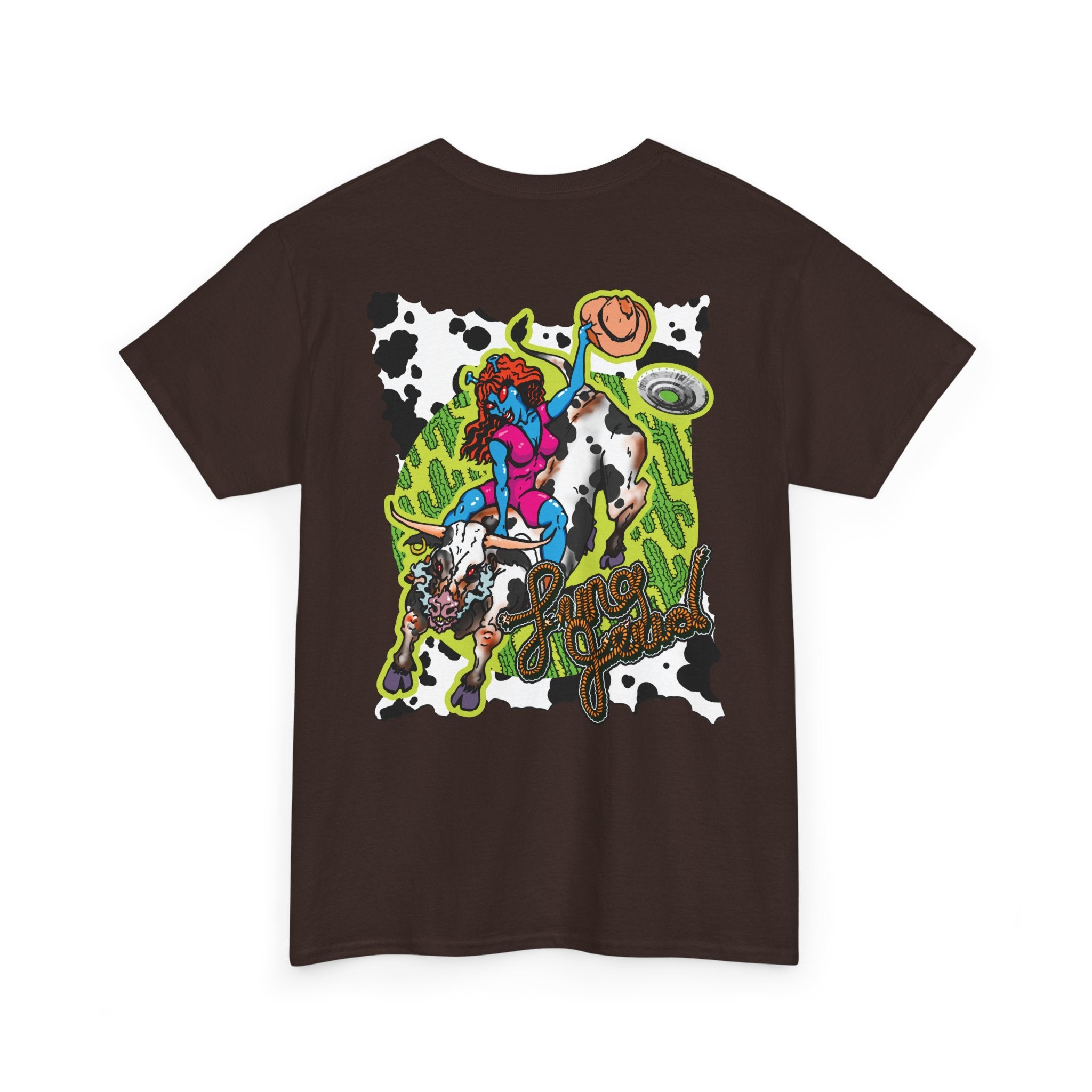 'Cryptid Cowgirl' — Retro Alien Rodeo Graphic Tee