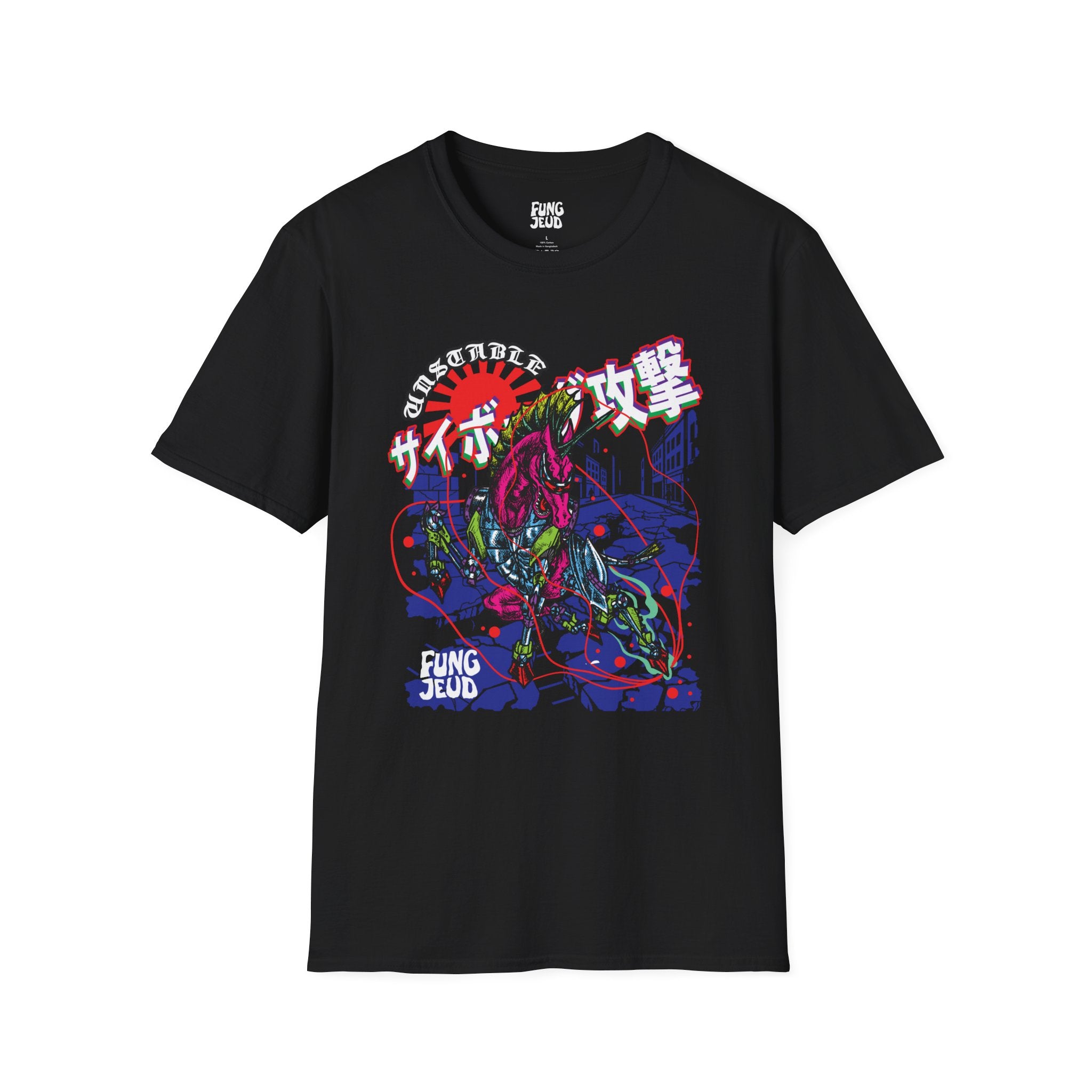 Cyberpunk Unicorn T-Shirt — サイバ攻撃 Neon Retro Anime Tee