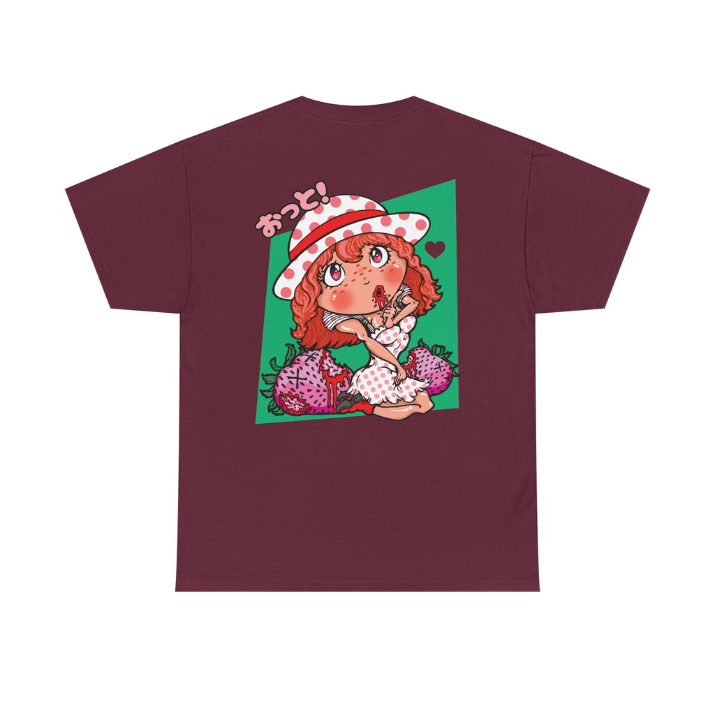 Strawberry Girl Anime Tee — Cute Kawaii Graphic T-Shirt