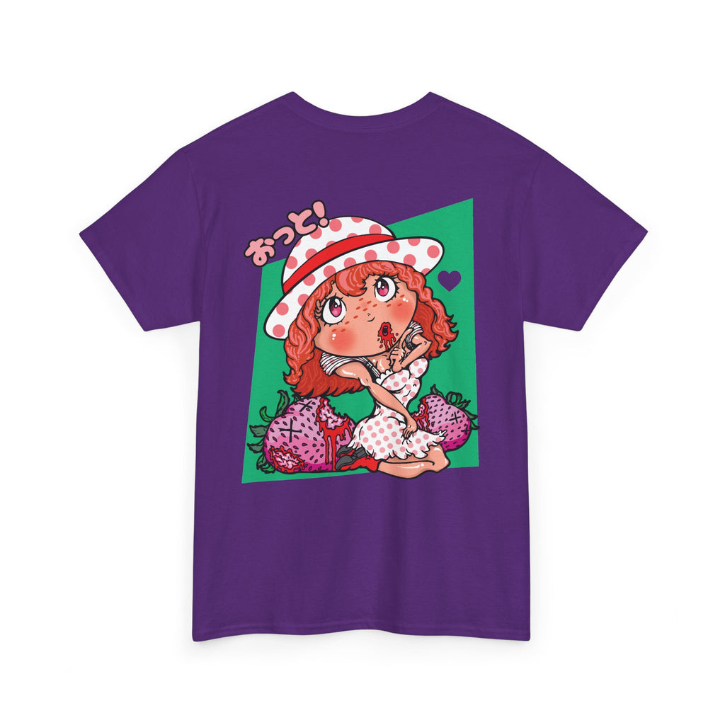 Strawberry Girl Anime Tee — Cute Kawaii Graphic T-Shirt