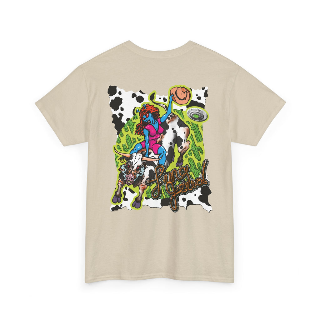 'Cryptid Cowgirl' — Retro Alien Rodeo Graphic Tee