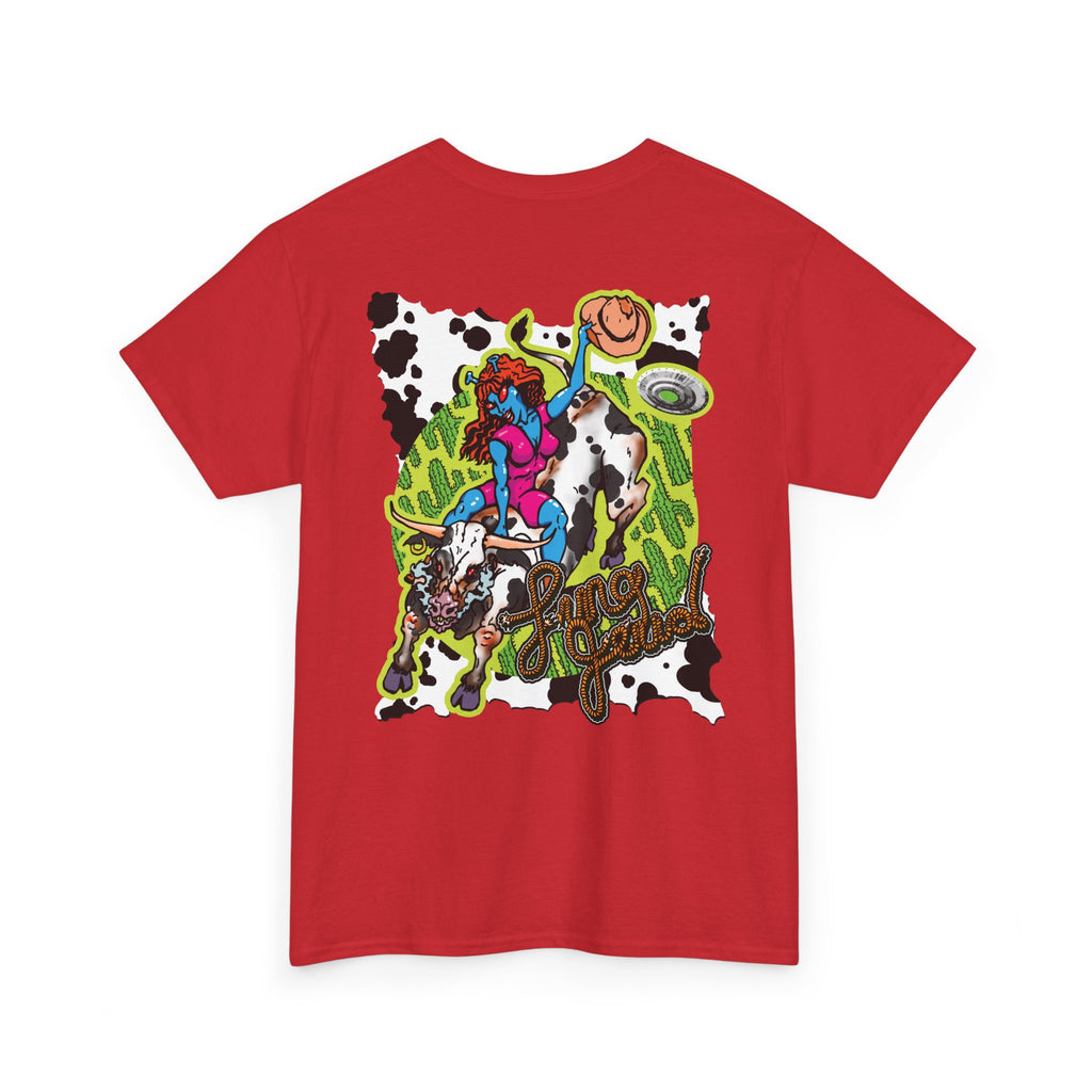 'Cryptid Cowgirl' — Retro Alien Rodeo Graphic Tee