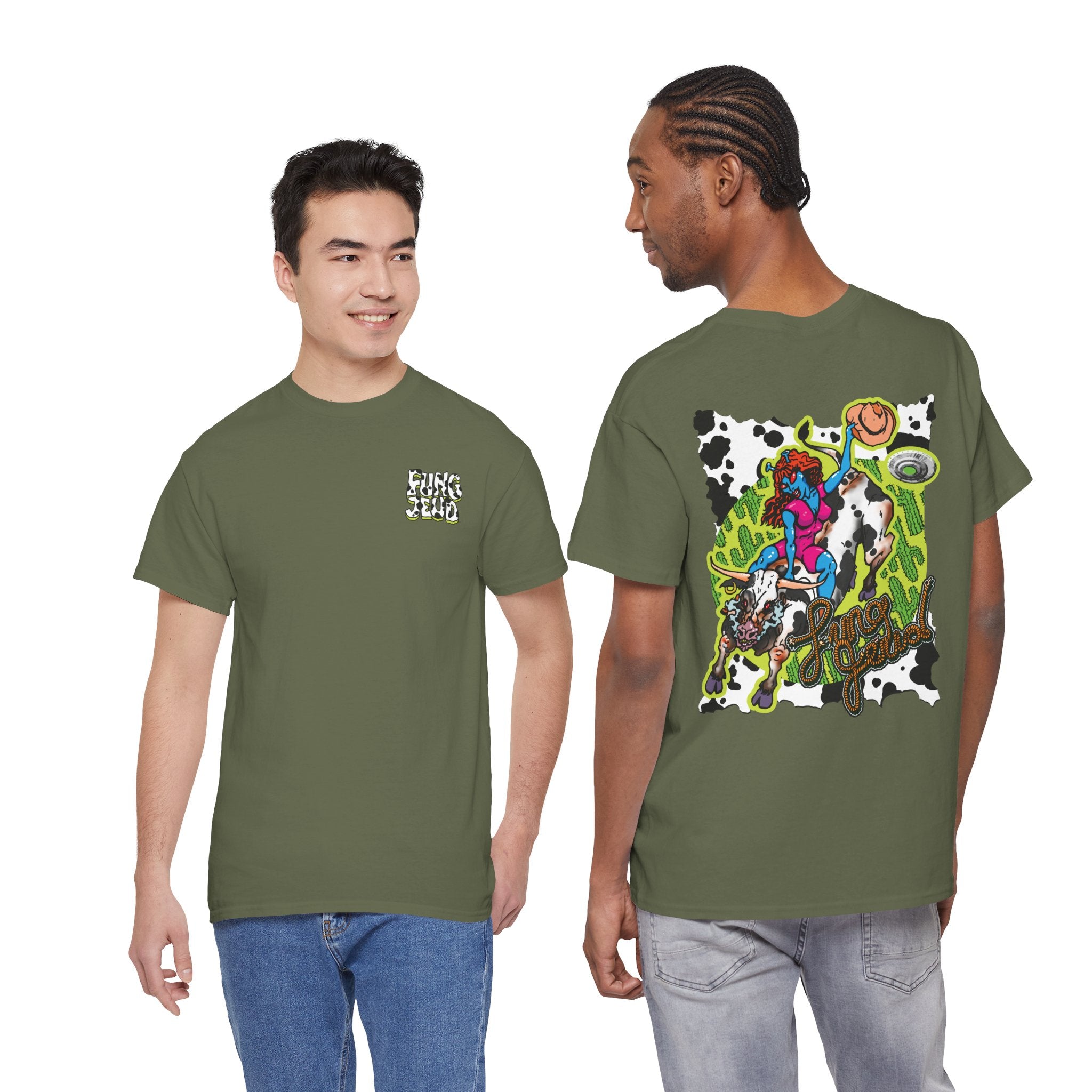 'Cryptid Cowgirl' — Retro Alien Rodeo Graphic Tee