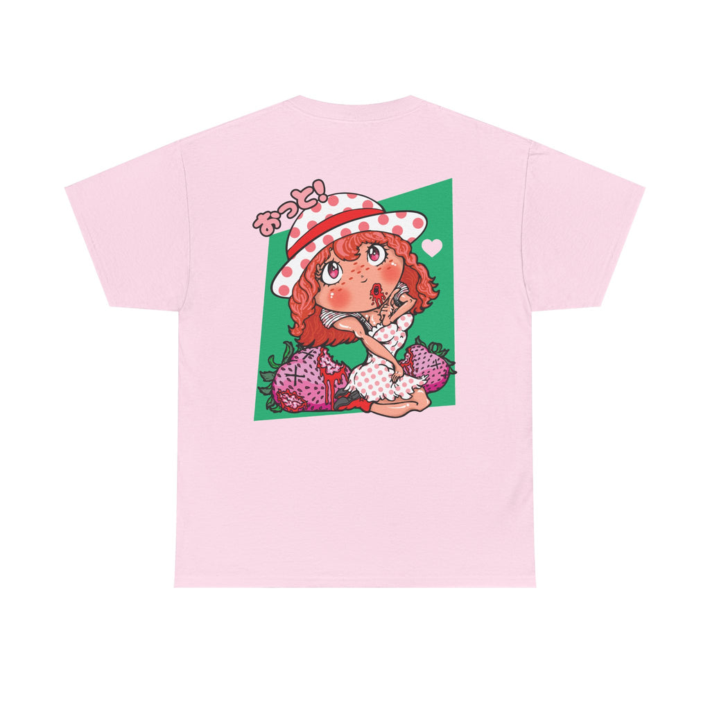 Strawberry Girl Anime Tee — Cute Kawaii Graphic T-Shirt