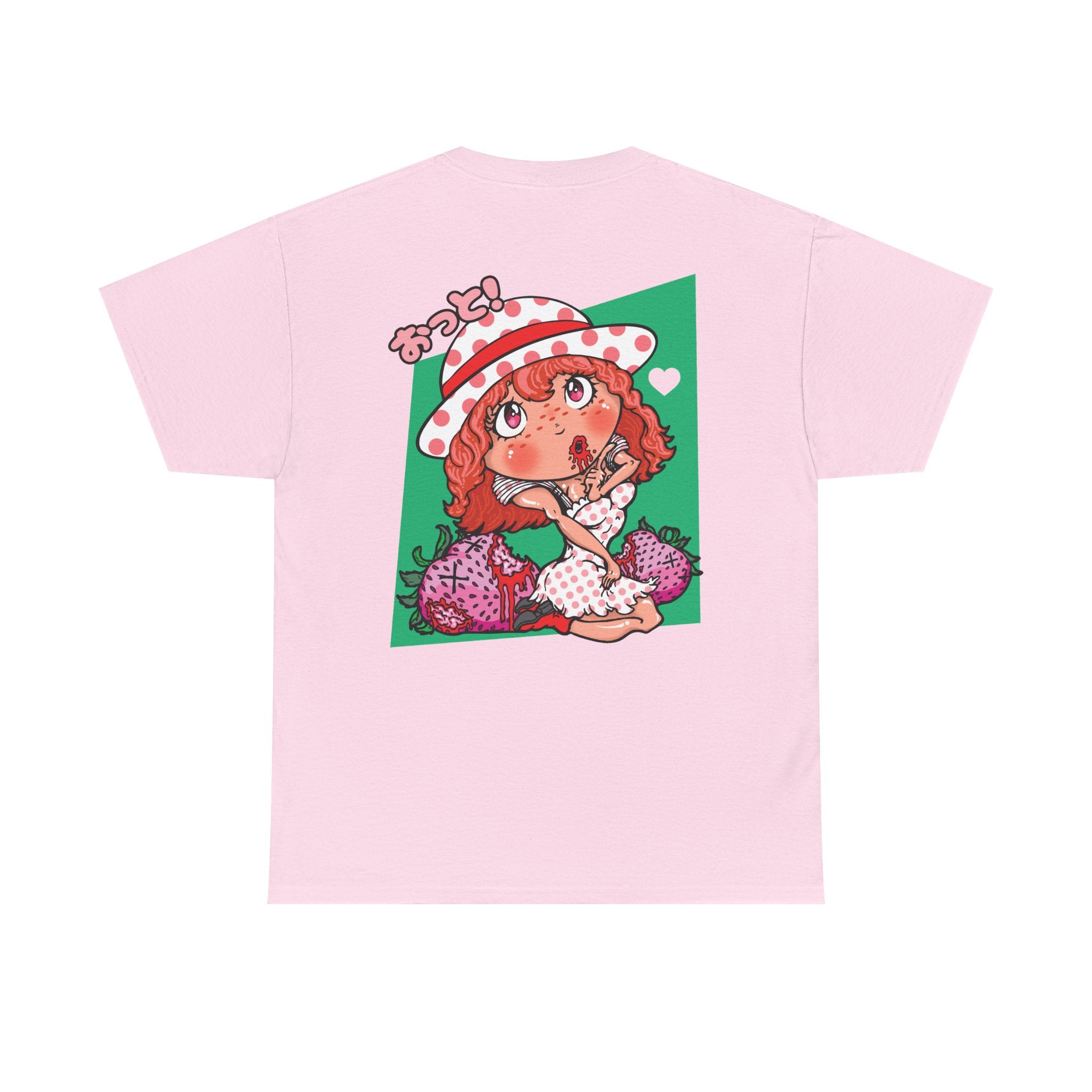 Strawberry Girl Anime Tee — Cute Kawaii Graphic T-Shirt