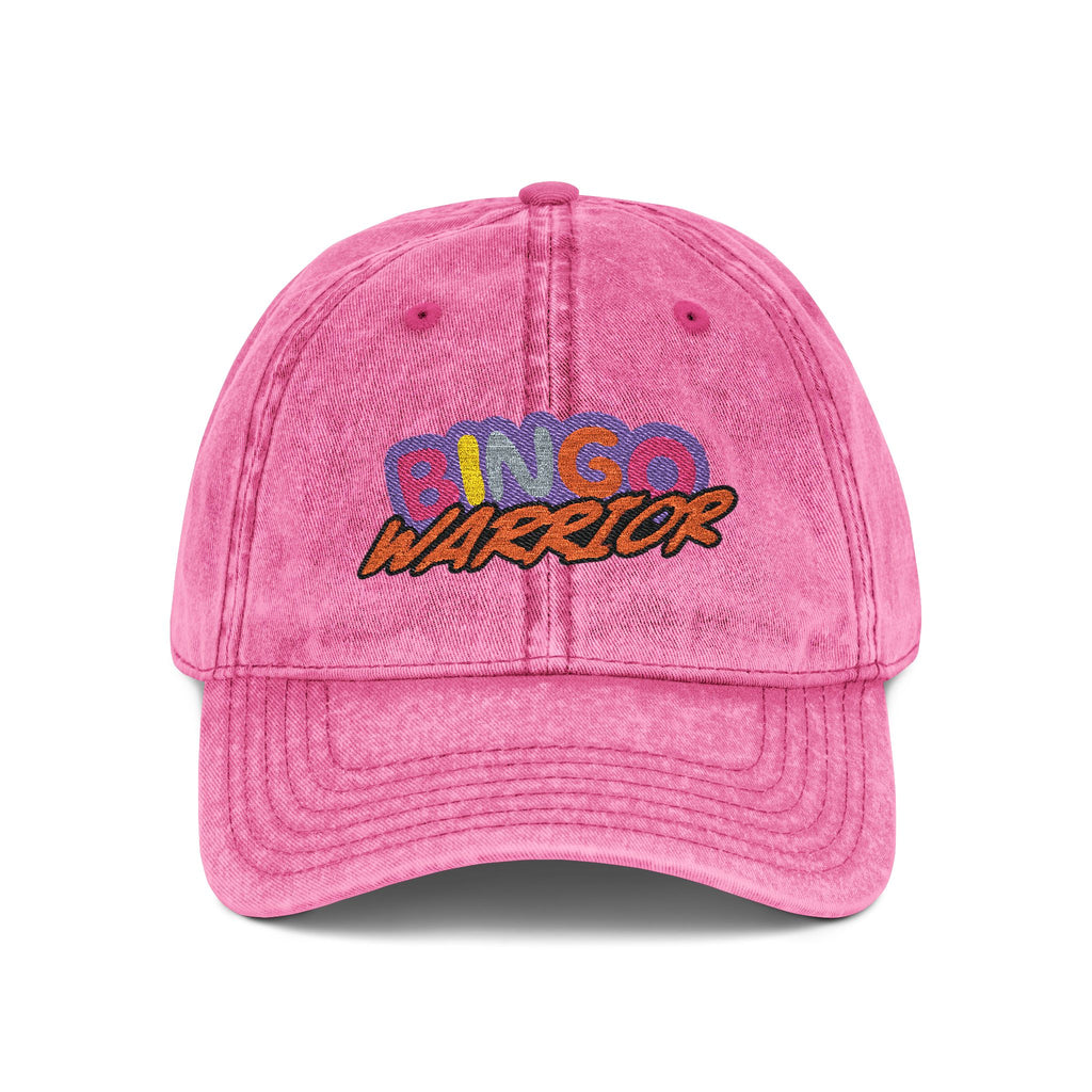 BINGO WARRIOR- Embroidered stonewashed vintage baseball cap