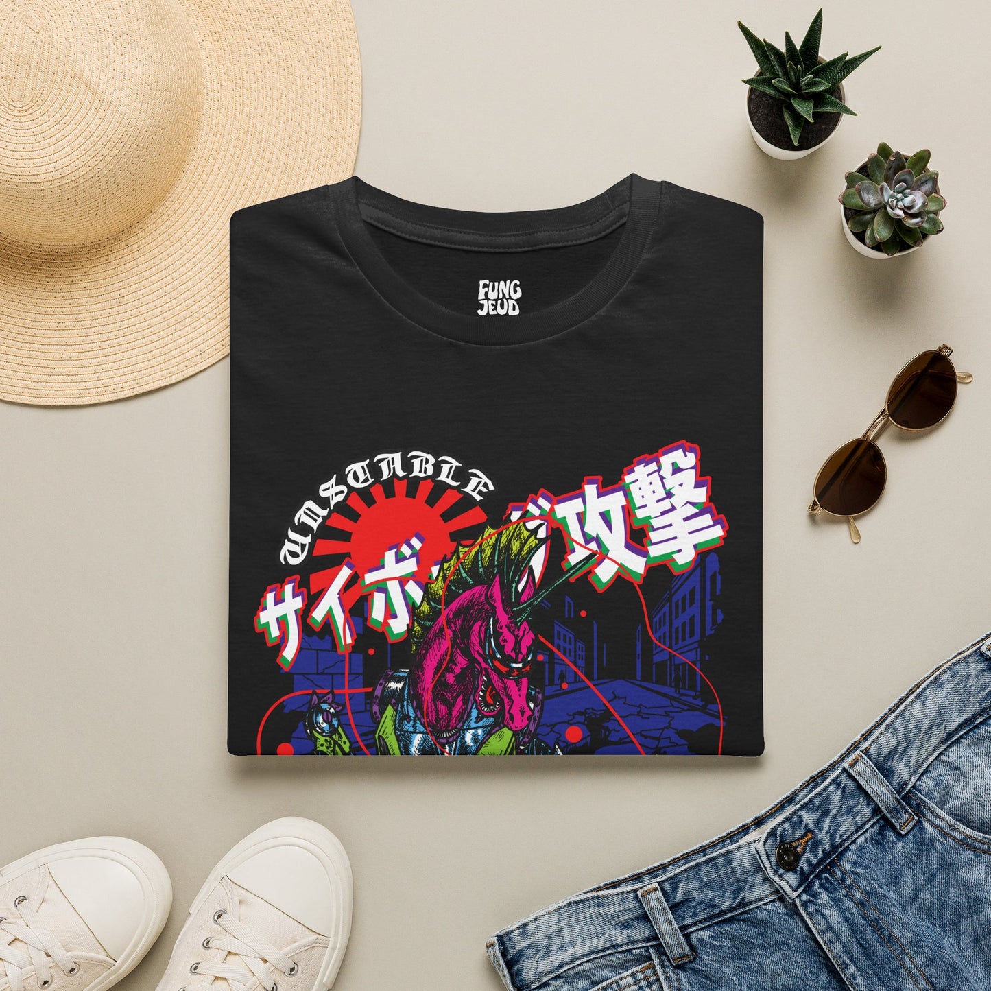 Cyberpunk Unicorn T-Shirt — サイバ攻撃 Neon Retro Anime Tee