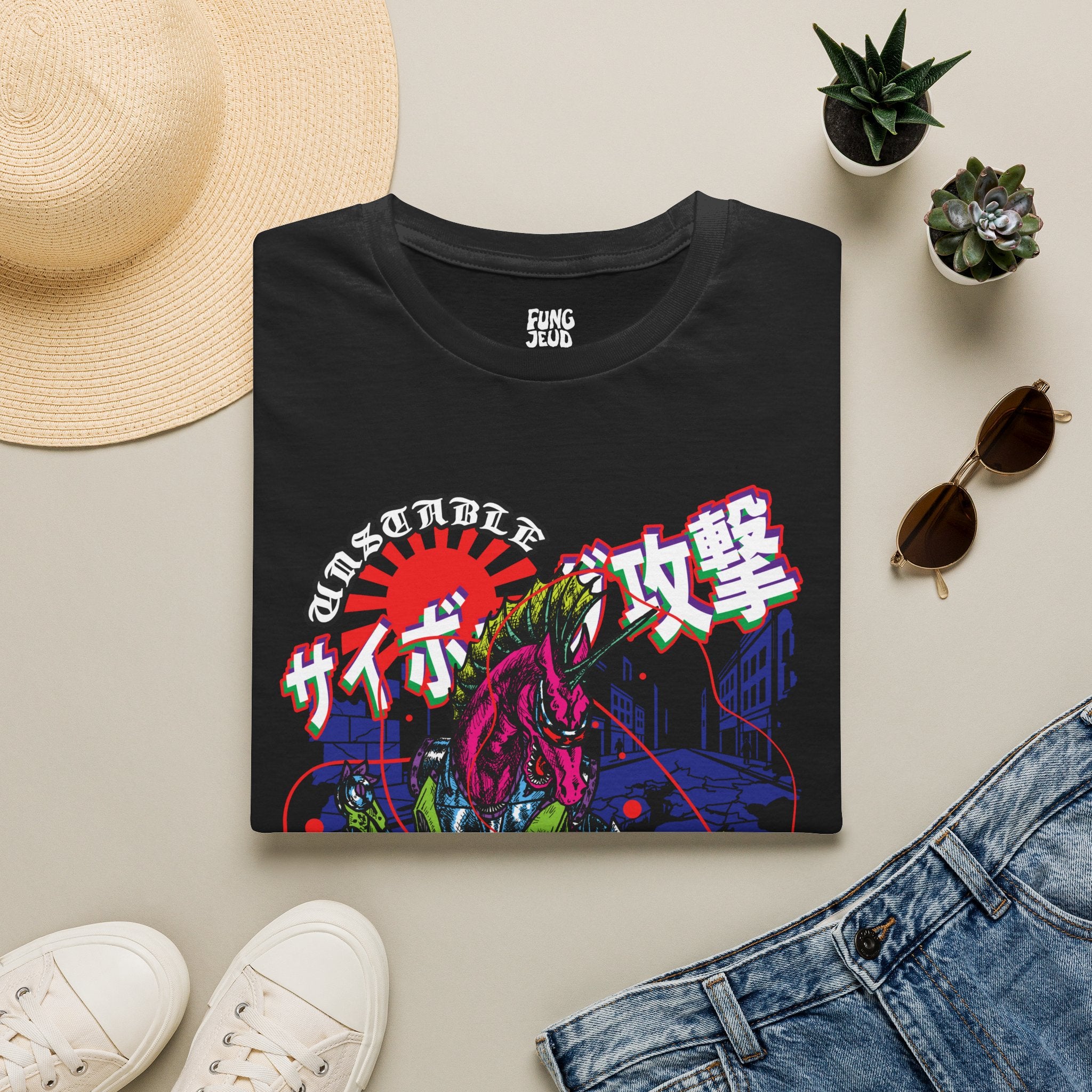 Cyberpunk Unicorn T-Shirt — サイバ攻撃 Neon Retro Anime Tee