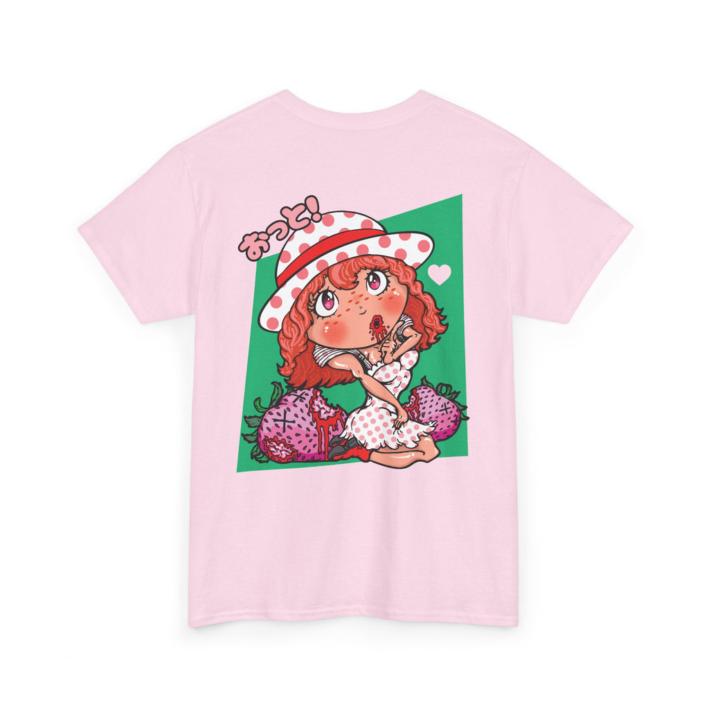 Strawberry Girl Anime Tee — Cute Kawaii Graphic T-Shirt