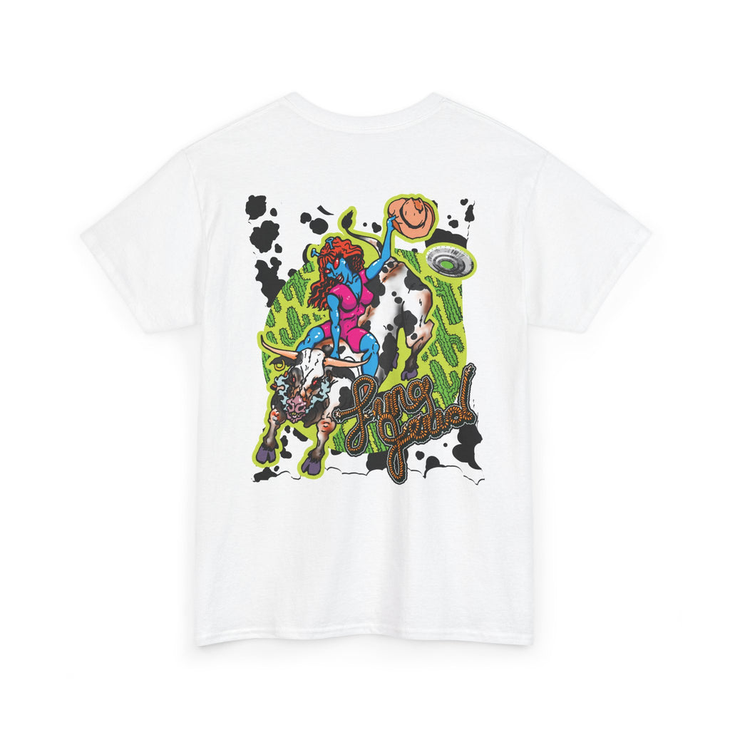 'Cryptid Cowgirl' — Retro Alien Rodeo Graphic Tee