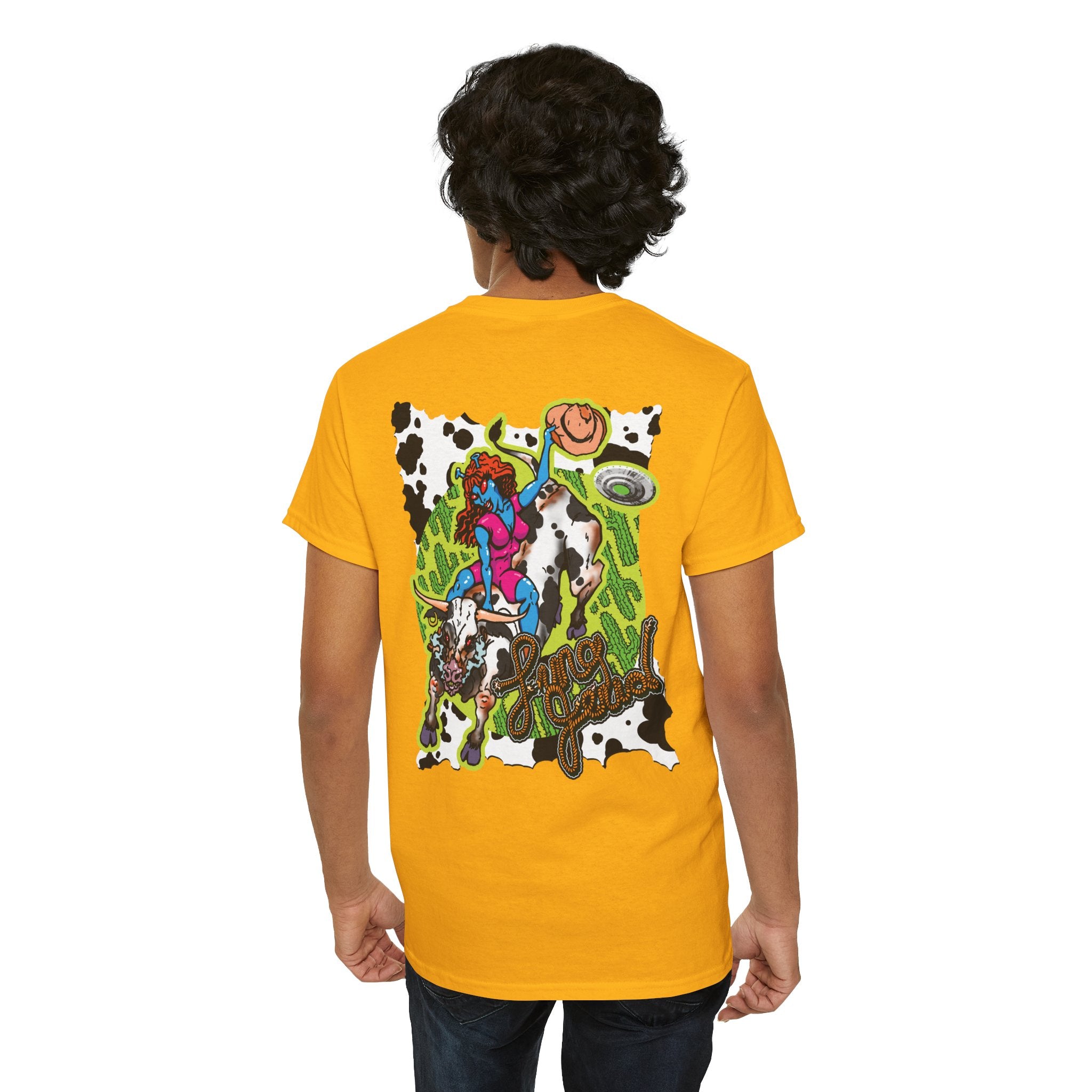 'Cryptid Cowgirl' — Retro Alien Rodeo Graphic Tee