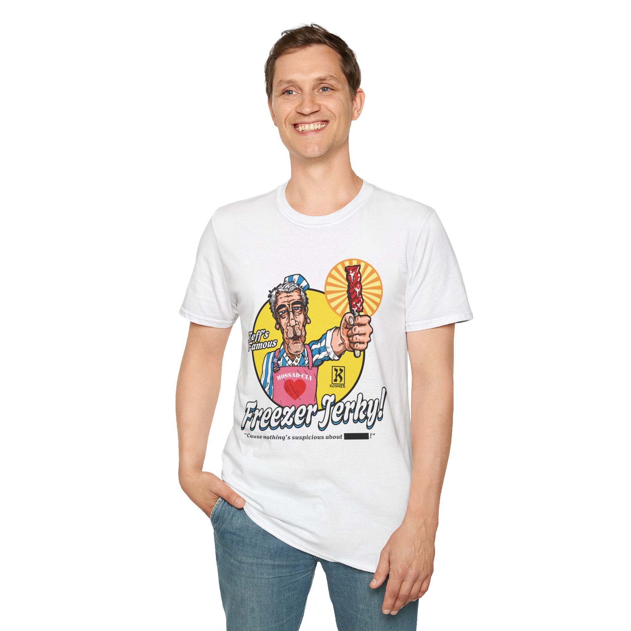 'The Jerkyman Can' - Epstein Files T-Shirt