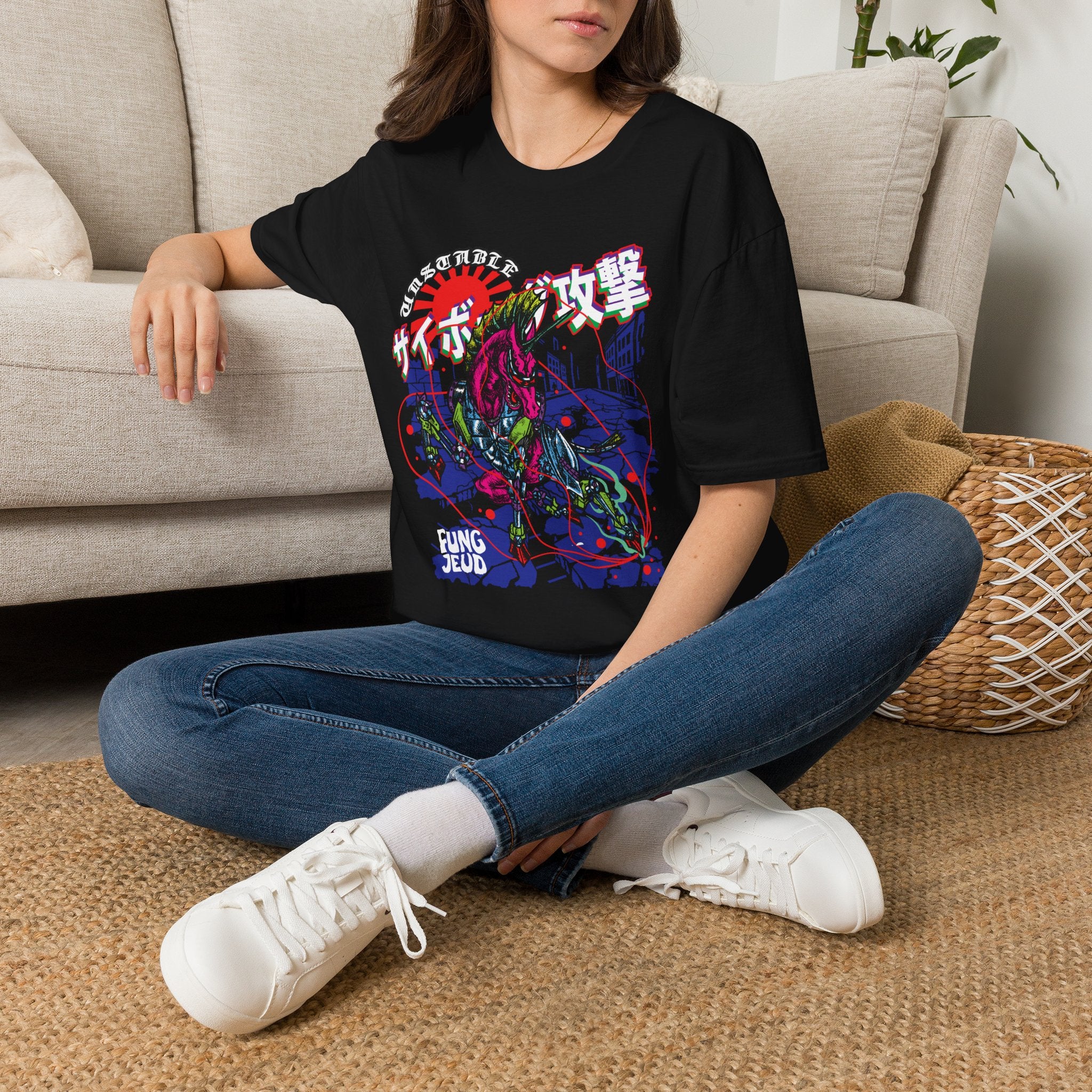 Cyberpunk Unicorn T-Shirt — サイバ攻撃 Neon Retro Anime Tee