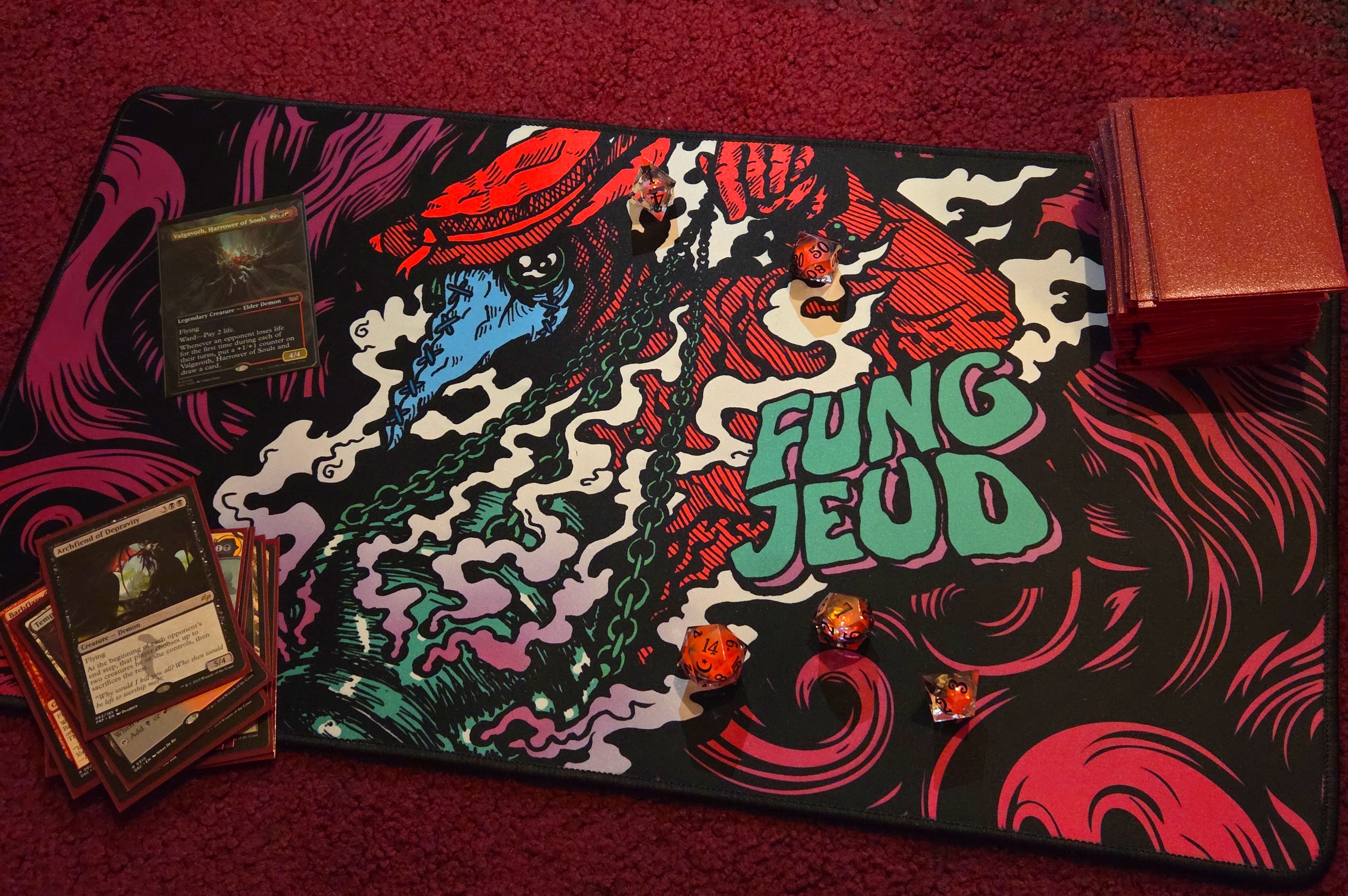 Gaming Mat — 'The Plague Keeper' Psychedelic Retro Horror gaming mat