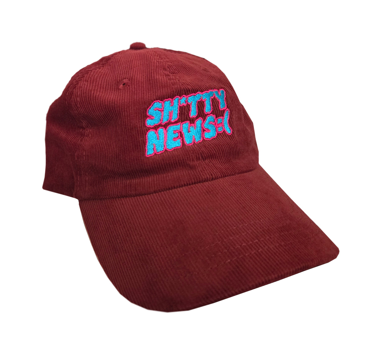 SH*TTY NEWS Embroidered Corduroy Baseball Cap