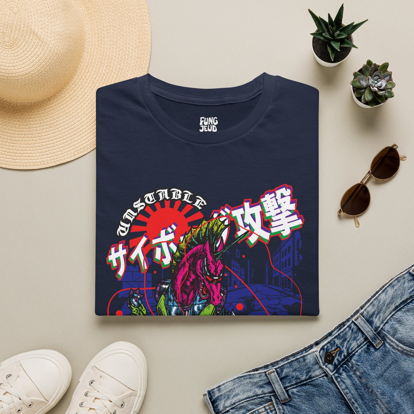 Cyberpunk Unicorn T-Shirt — サイバ攻撃 Neon Retro Anime Tee