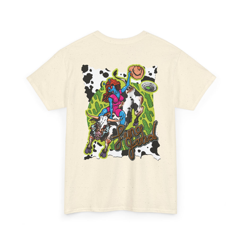'Cryptid Cowgirl' — Retro Alien Rodeo Graphic Tee