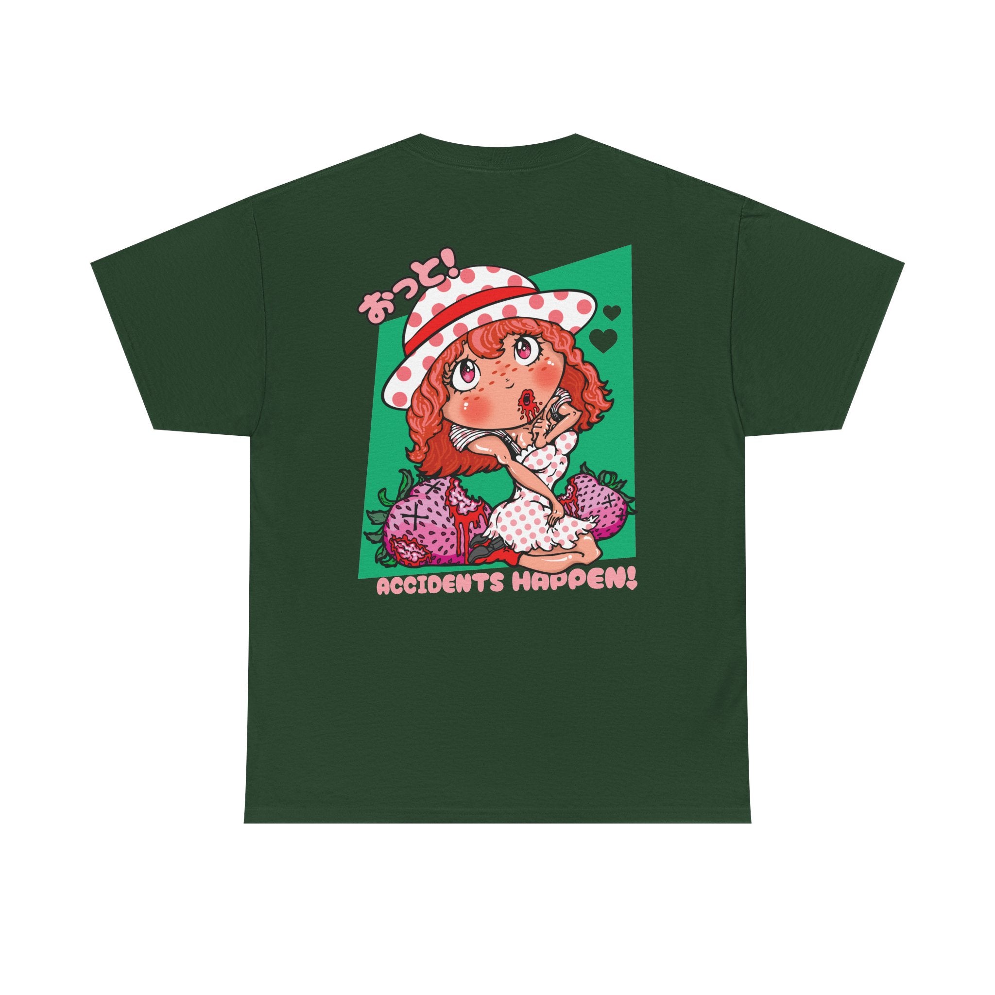 Strawberry Girl Anime Tee — Cute Kawaii Graphic T-Shirt