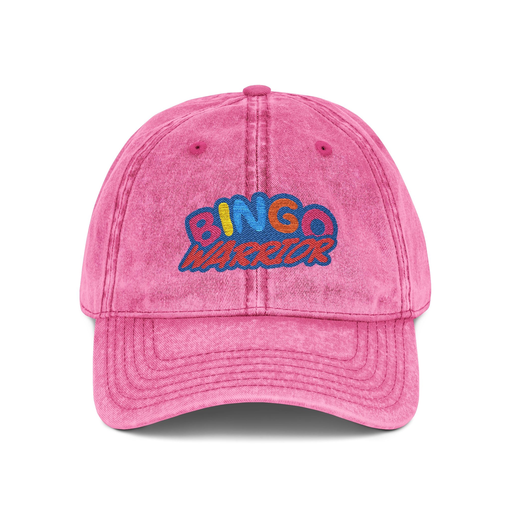 BINGO WARRIOR- Embroidered stonewashed vintage baseball cap