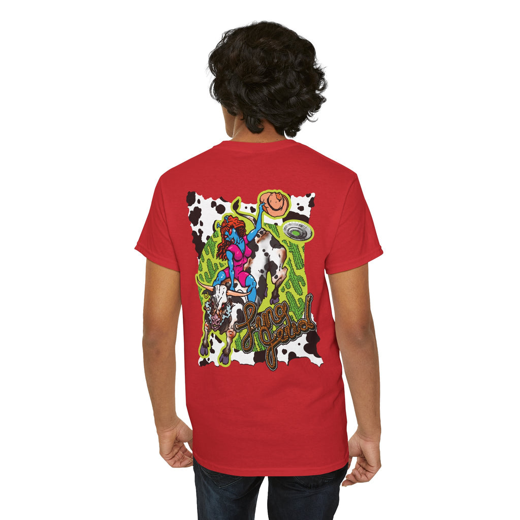 'Cryptid Cowgirl' — Retro Alien Rodeo Graphic Tee
