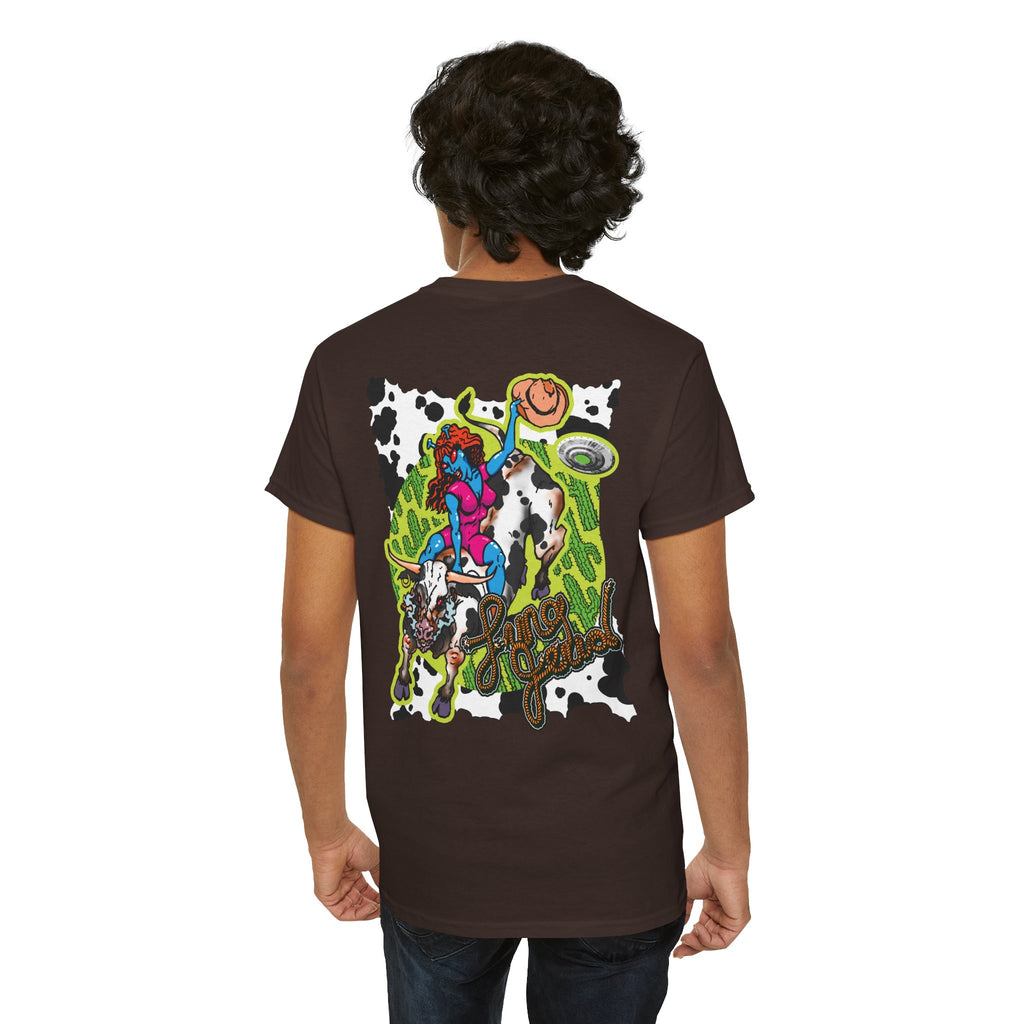 'Cryptid Cowgirl' — Retro Alien Rodeo Graphic Tee