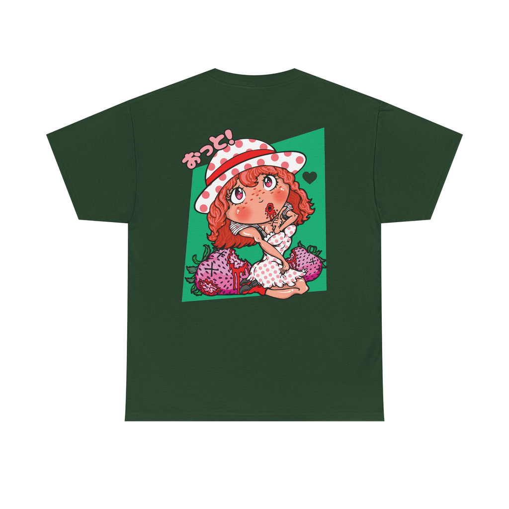 Strawberry Girl Anime Tee — Cute Kawaii Graphic T-Shirt