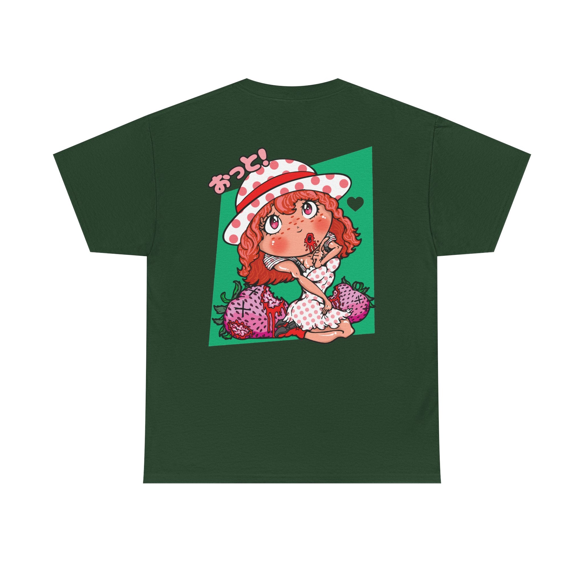 Strawberry Girl Anime Tee — Cute Kawaii Graphic T-Shirt