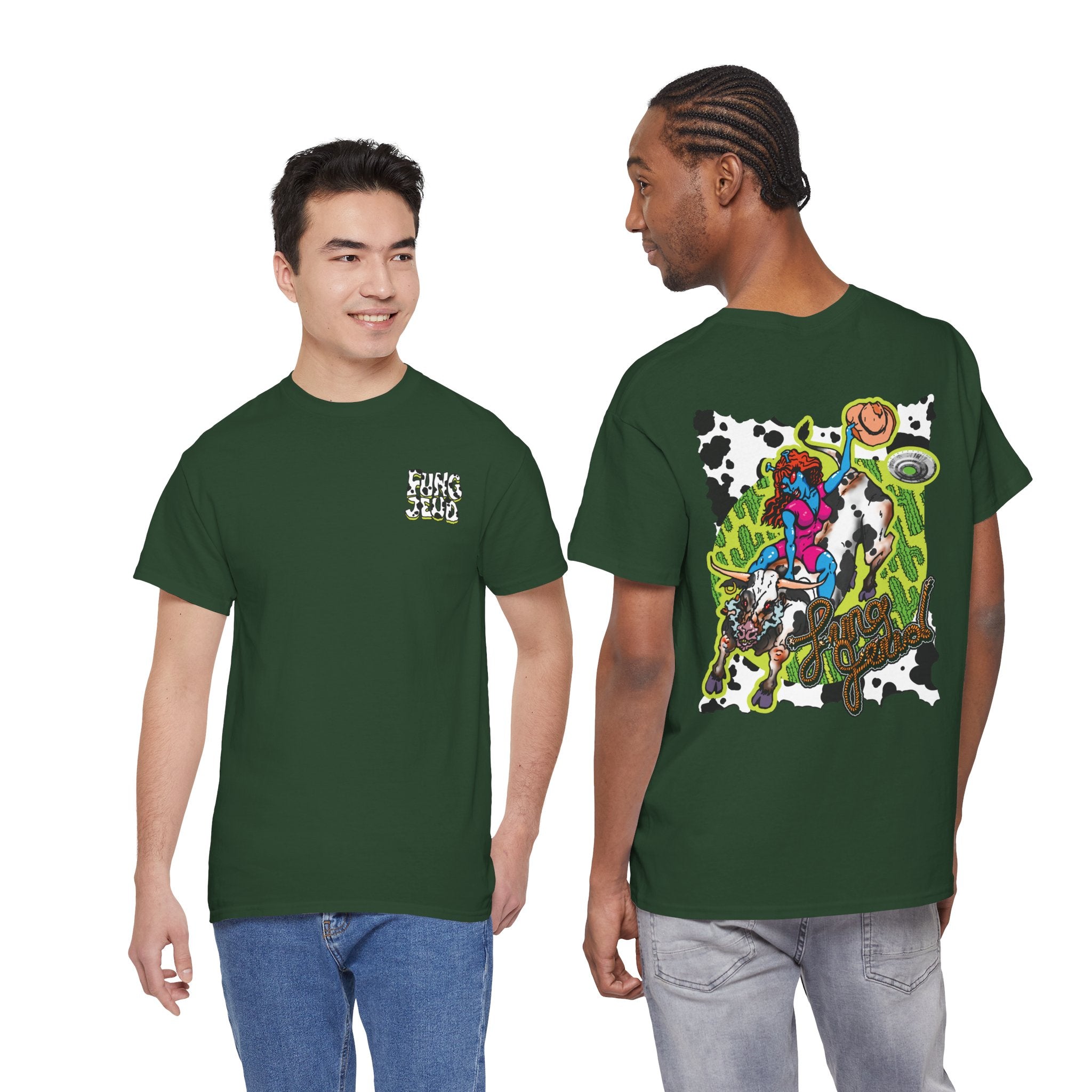 'Cryptid Cowgirl' — Retro Alien Rodeo Graphic Tee
