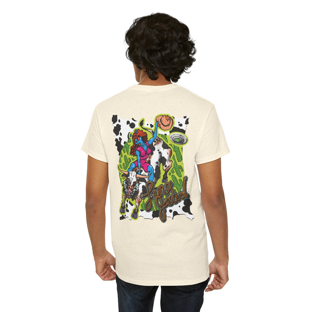 'Cryptid Cowgirl' — Retro Alien Rodeo Graphic Tee