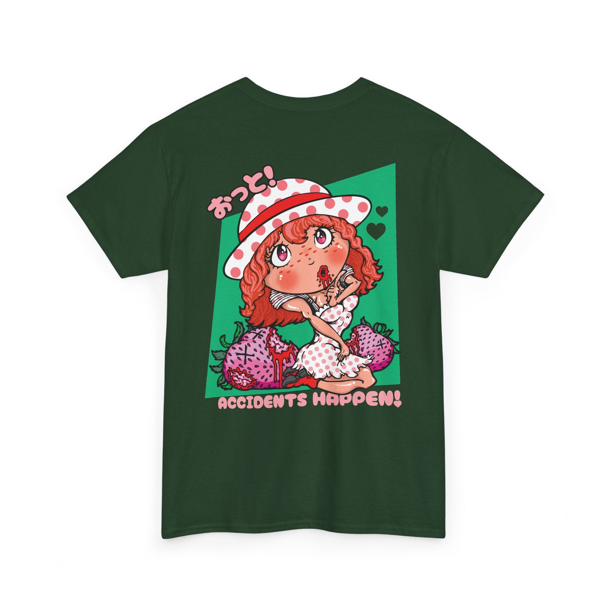 Strawberry Girl Anime Tee — Cute Kawaii Graphic T-Shirt