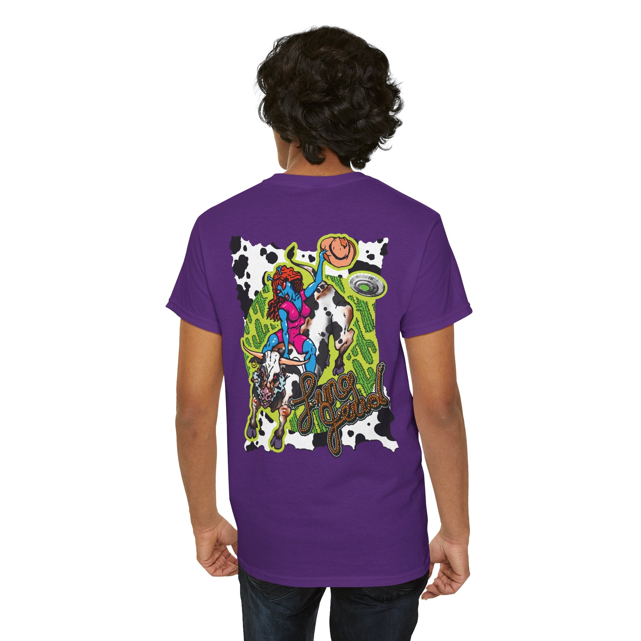 'Cryptid Cowgirl' — Retro Alien Rodeo Graphic Tee