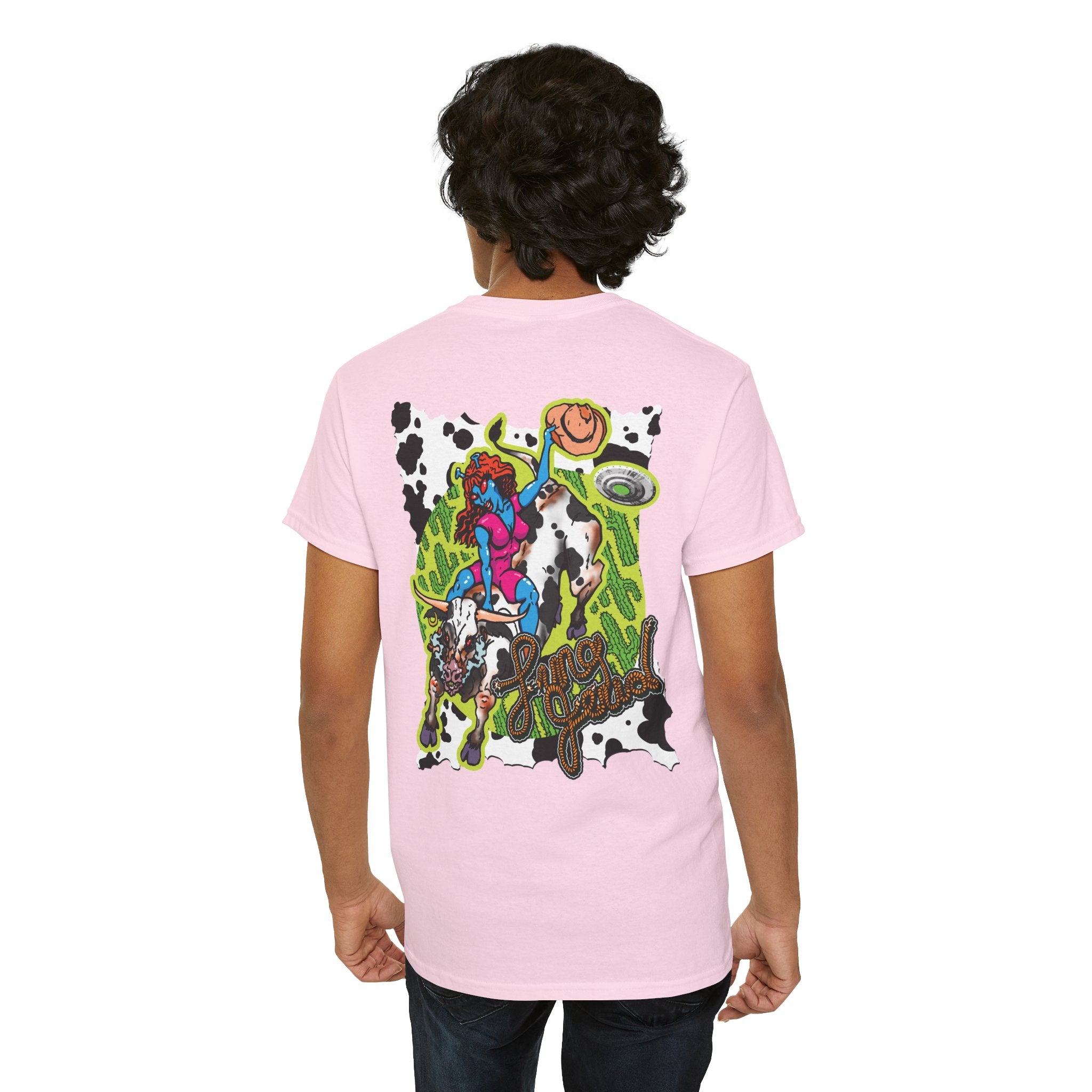 'Cryptid Cowgirl' — Retro Alien Rodeo Graphic Tee