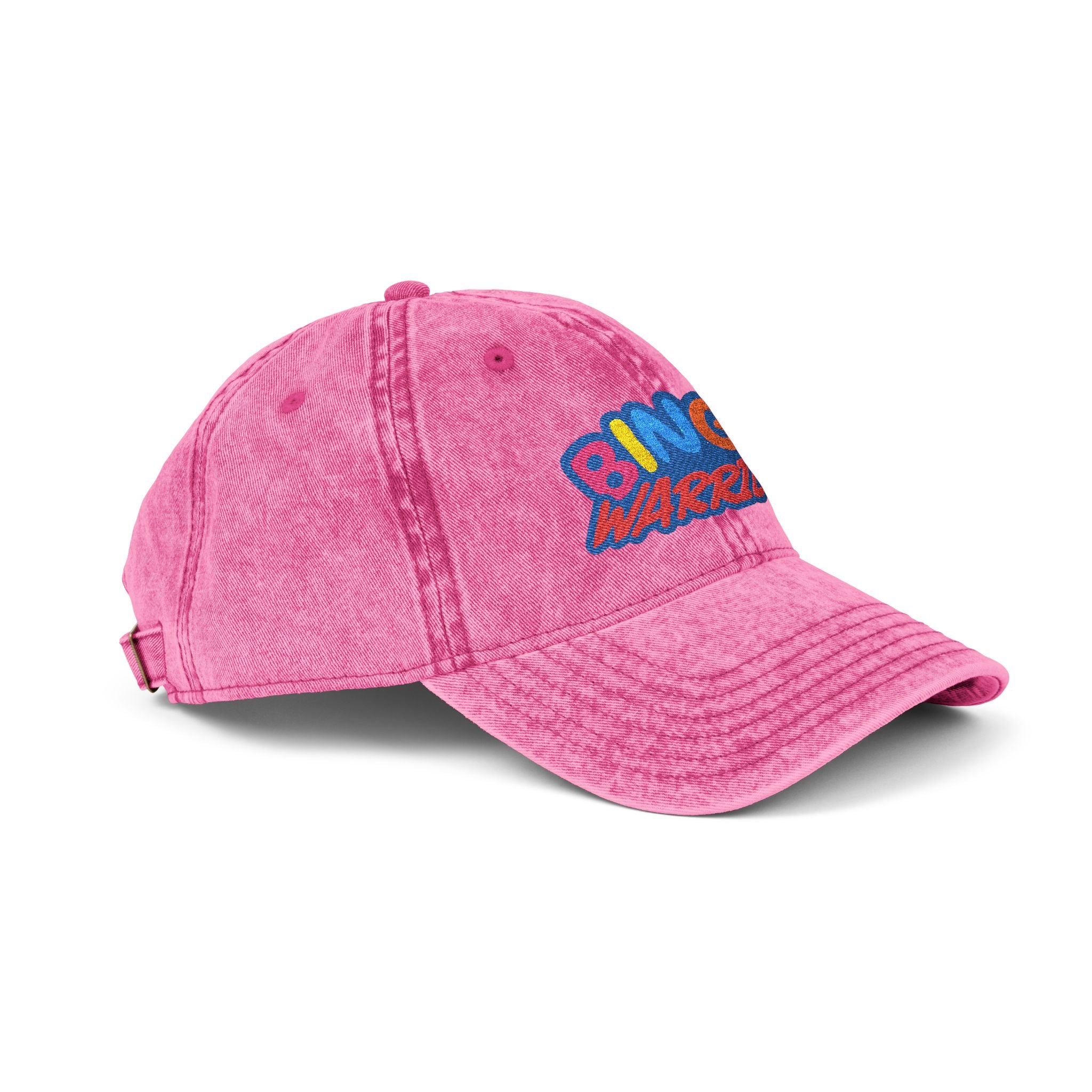 BINGO WARRIOR- Embroidered stonewashed vintage baseball cap
