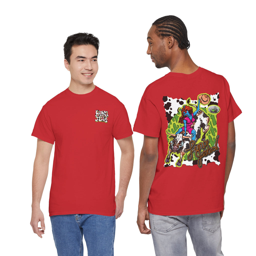 'Cryptid Cowgirl' — Retro Alien Rodeo Graphic Tee