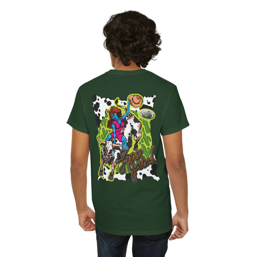 'Cryptid Cowgirl' — Retro Alien Rodeo Graphic Tee