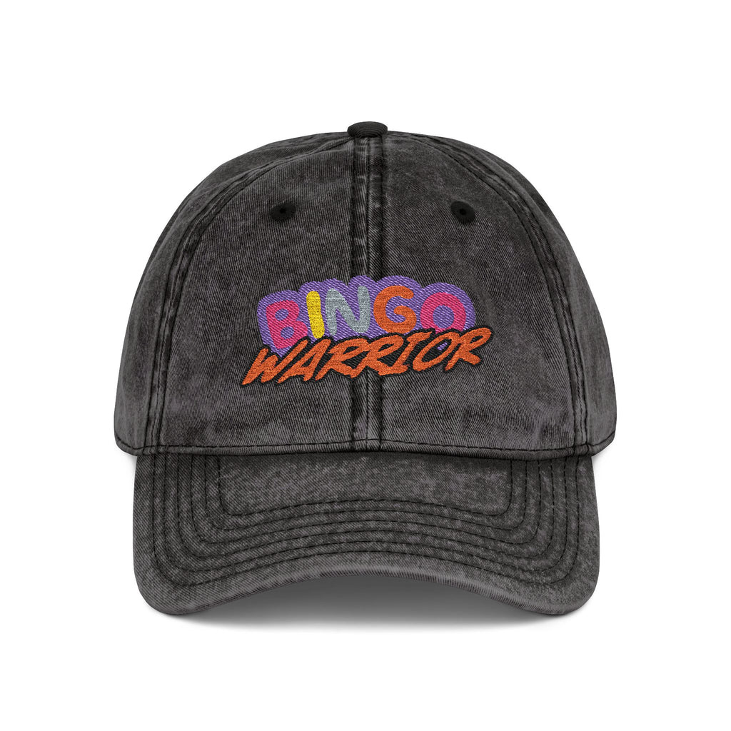 BINGO WARRIOR- Embroidered stonewashed vintage baseball cap