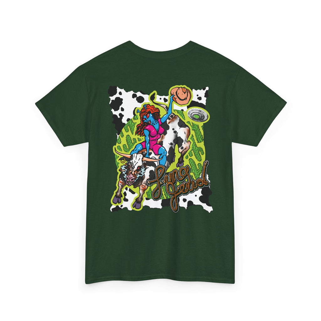 'Cryptid Cowgirl' — Retro Alien Rodeo Graphic Tee