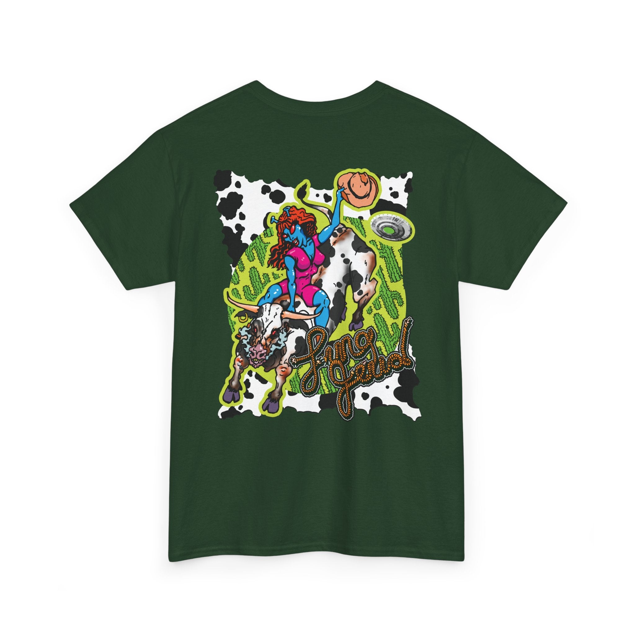 'Cryptid Cowgirl' — Retro Alien Rodeo Graphic Tee
