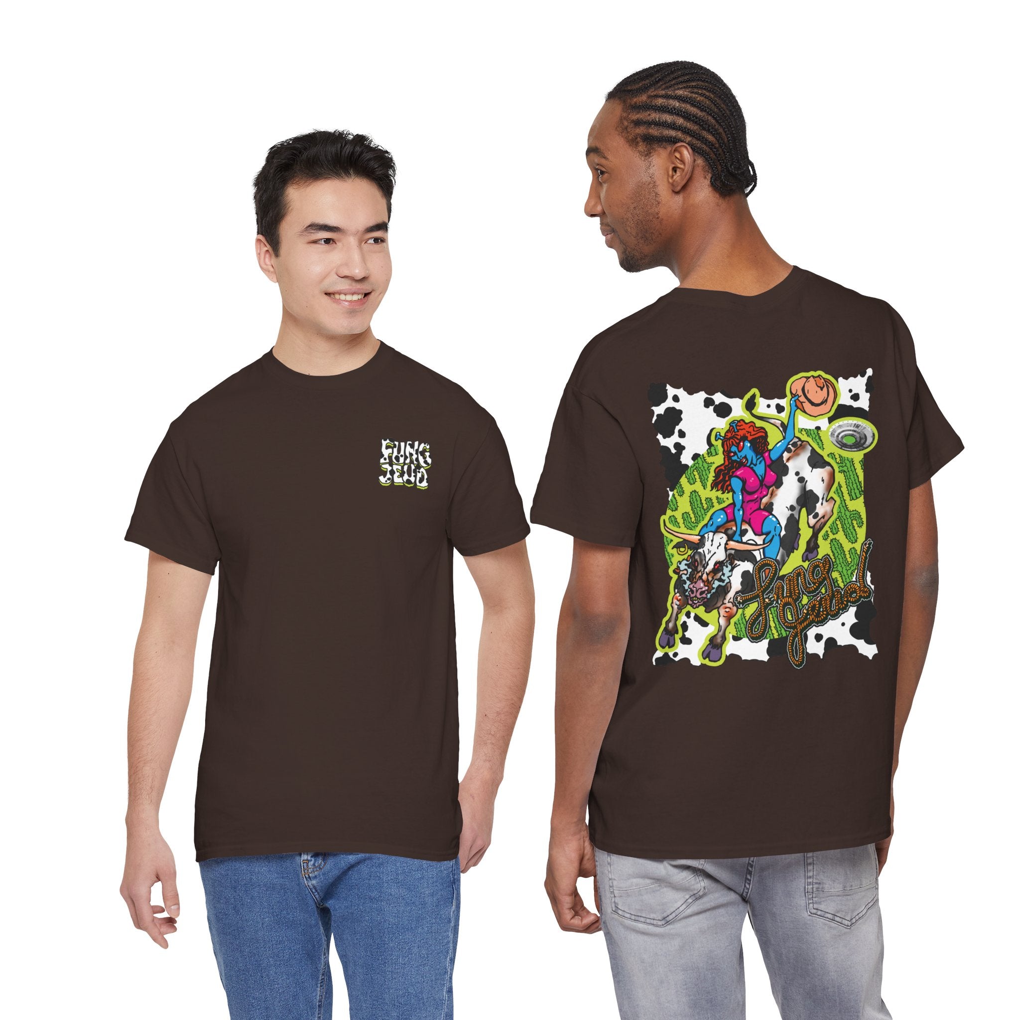 'Cryptid Cowgirl' — Retro Alien Rodeo Graphic Tee