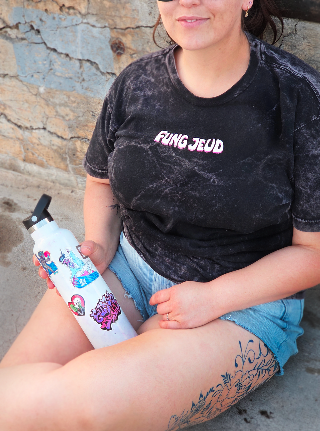 'Mortal Coil' Vintage Stonewashed Graphic Tee — Psychedelic Acid Punk Art