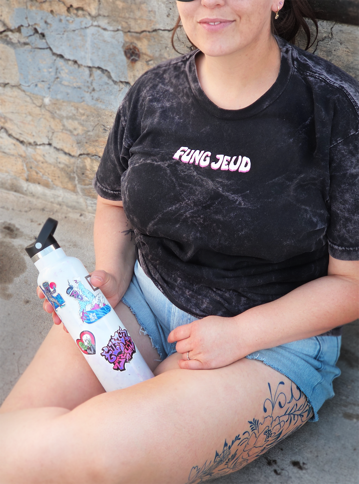 'Mortal Coil' Vintage Stonewashed Graphic Tee — Psychedelic Acid Punk Art